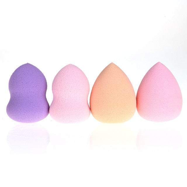 4Pcs/set Mini Beauty Soft Makeup Sponge Puff Face Nose Facial Foundation Base Liquid Powder Blending Drop Shape Cosmetic Tool