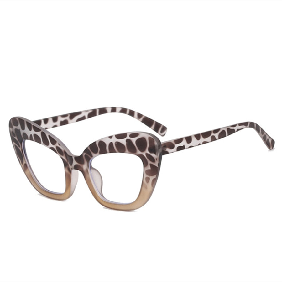 New Fashion Vintage Anti Blue Light Cat Eye Women Glasse Retro Designer Eyeglasse Frame Ladies Ins Trending Clear