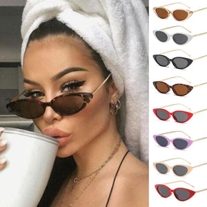 High Quality Women's Fashion Narrow Cat Eye Sunglasses UV400 Fashion Eye Wear narrow sunglasses for  women's fashion Products