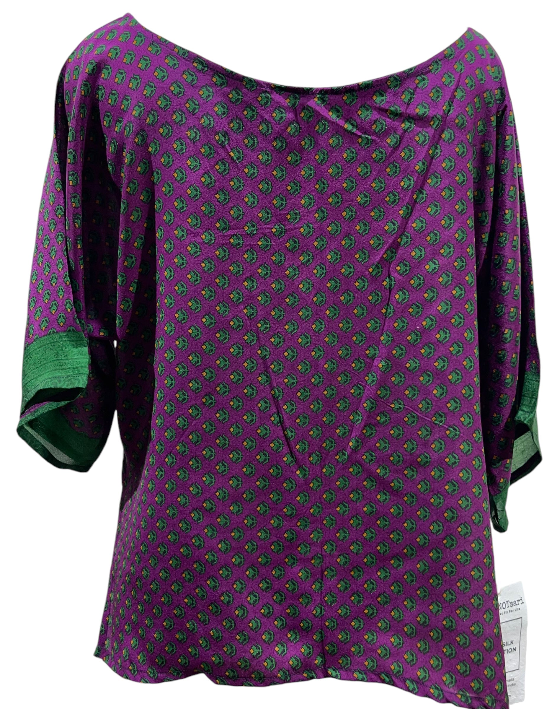 FINAL SALE PRC4125  Avatar Pure Silk Side Slit Top