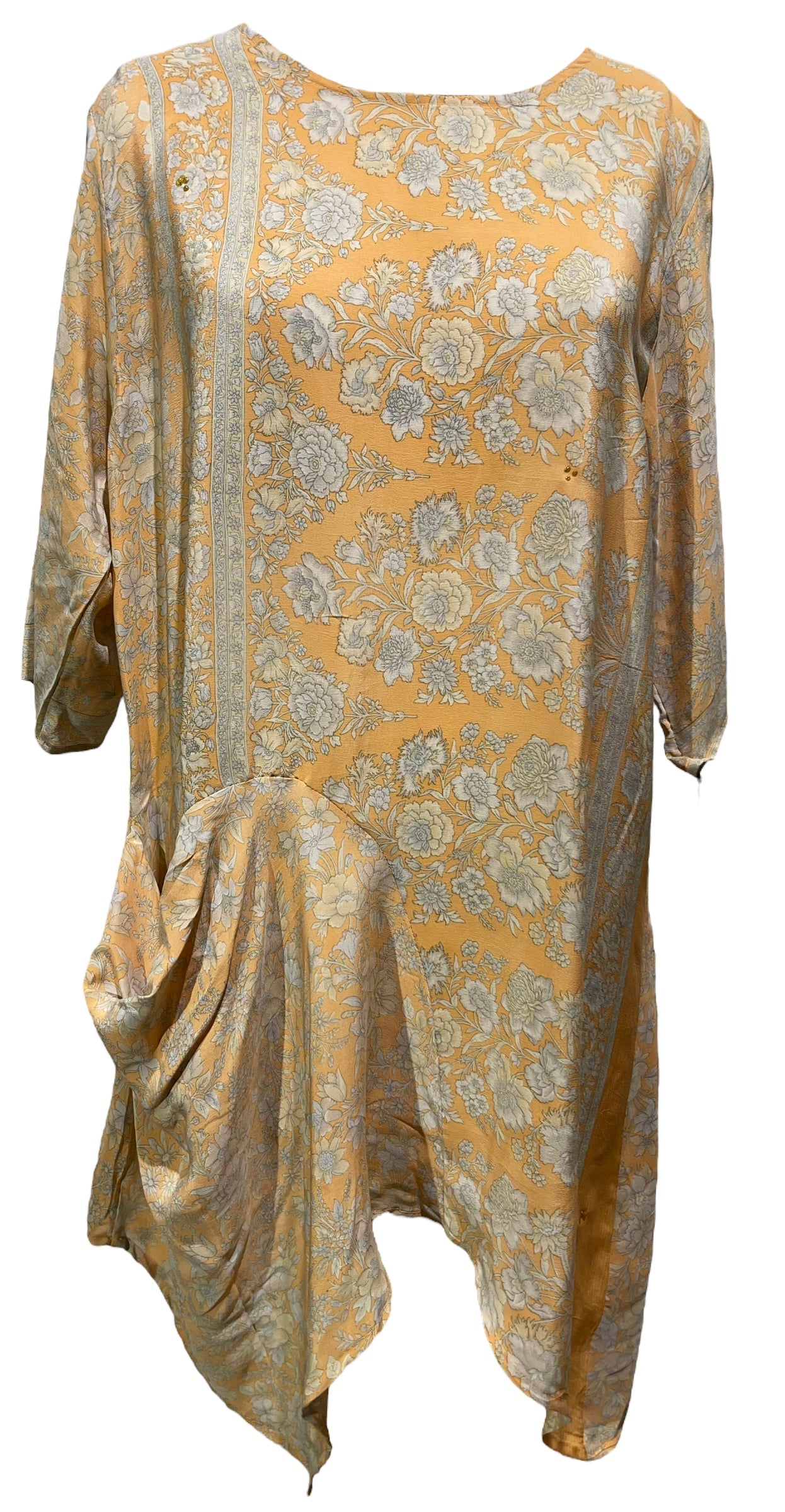 FINAL SALE PRC4765 Avatar Pure Silk Self Pocket Tunic Dress