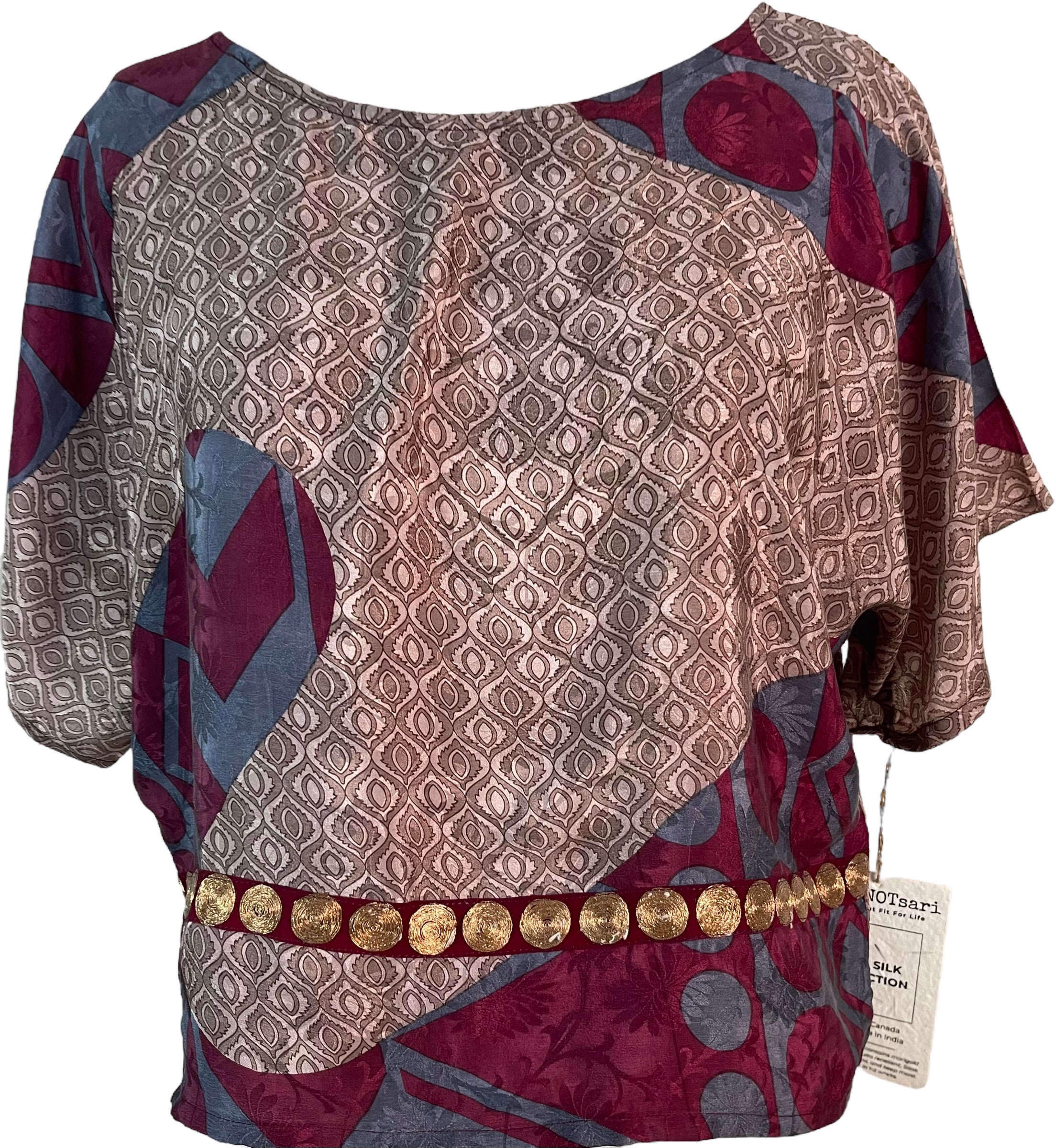 FINAL SALE PRC6059 Avatar Pure Silk Boxy Top