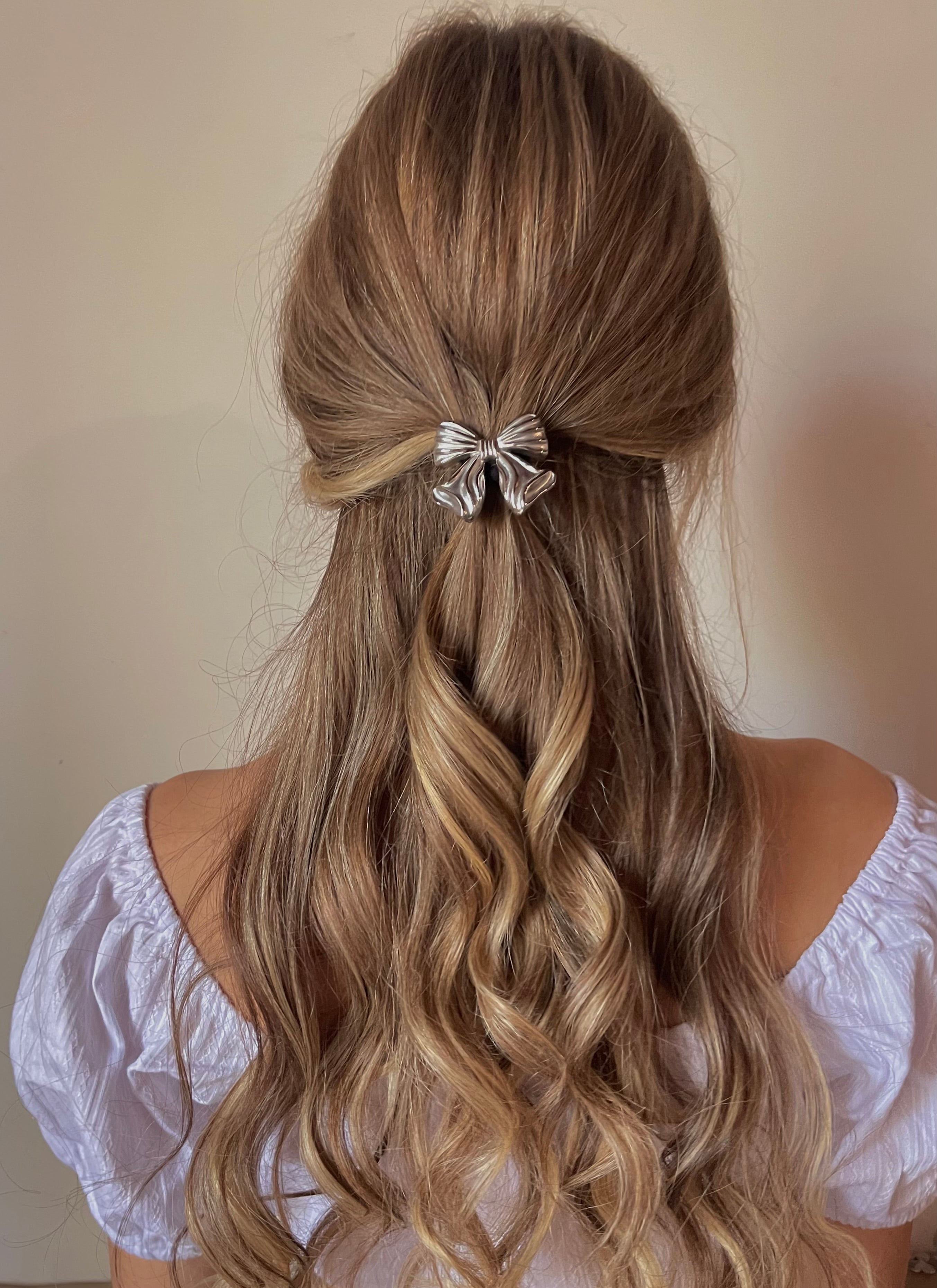 Bow Pony Cuff with Golden Bow – Waterproof and Hypoallergenic Hair Tie