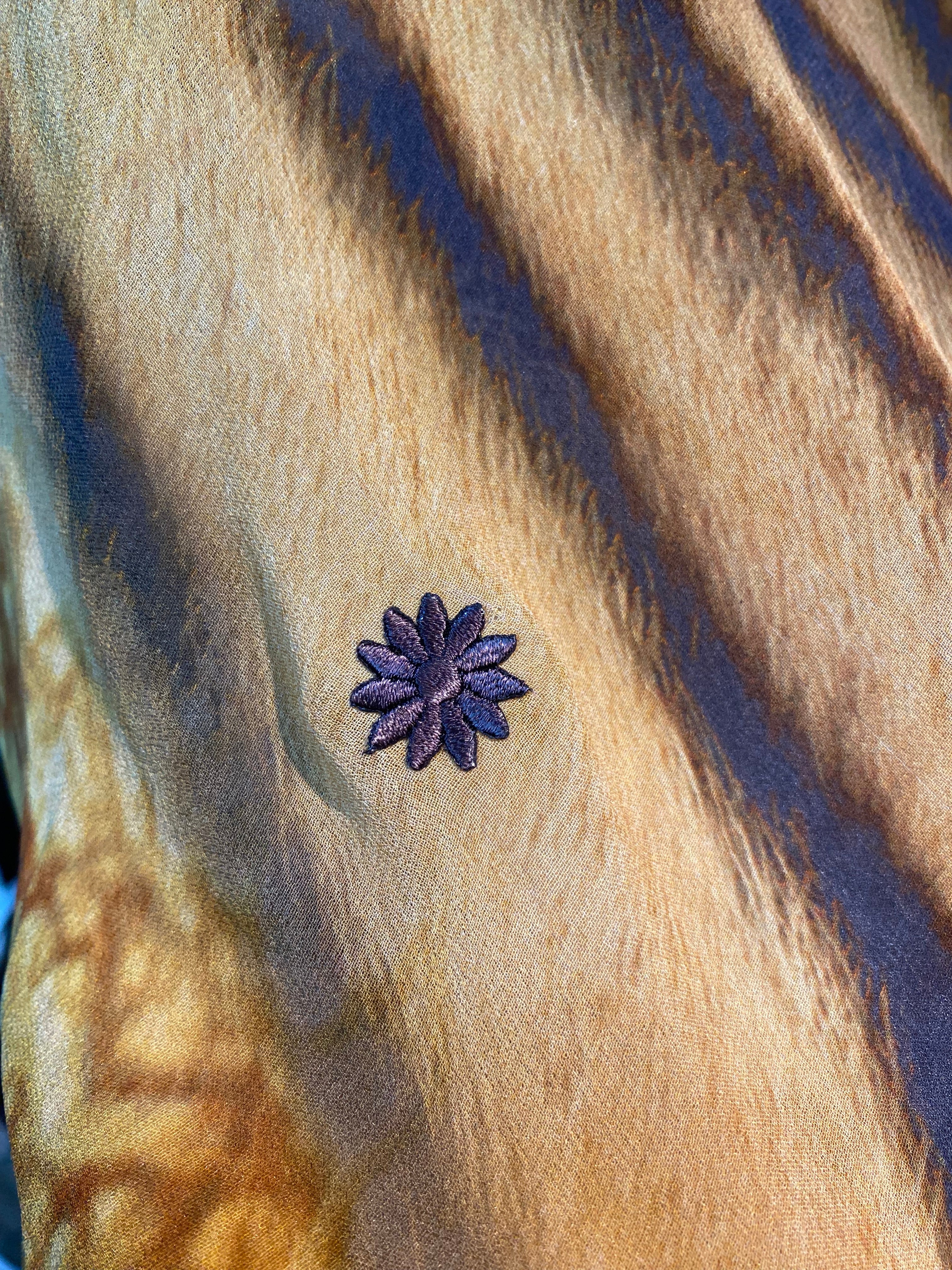 SOLD  PRG7060 Sheer Avatar Pure Silk Side Slit Top