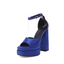 Load image into Gallery viewer, processing time:3-5 days after placing orders--Women Sandals Summer Fashion Sexy Platforms Thick High Heels Ankle Strap Shoes Woman Wedding Party Prom Night Club Pumps
