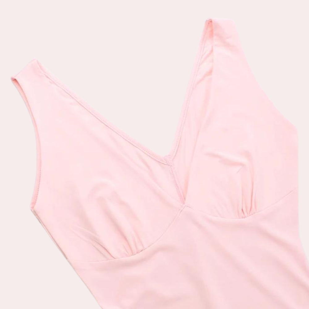 Women's Evening Dress Pink Rayon Blend High-Low Hem