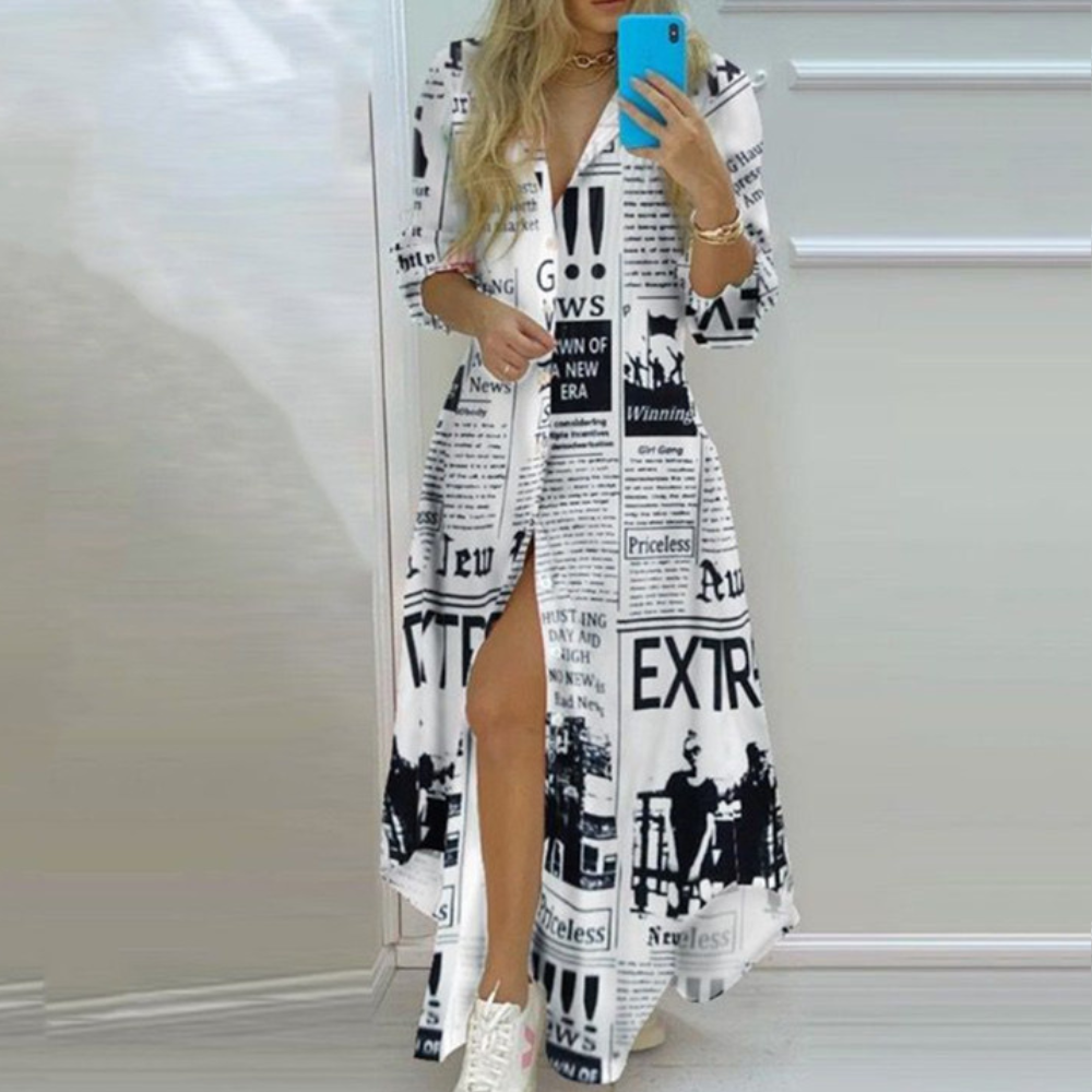 Women's Long Dress Green Rayon Blend