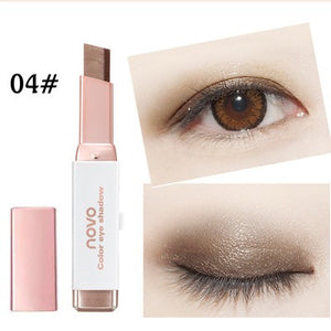 Eyeshadow Stick Stereo Gradient Shimmer Double Color Cream Pen Eye Makeup Cosmetics Tool