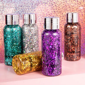 9 Colors Hot Festival Cosmetics Face Body Glitter Cream Sequins Shining Liquid Shimmer Glitter Body Makeup Fashion Party Make Up