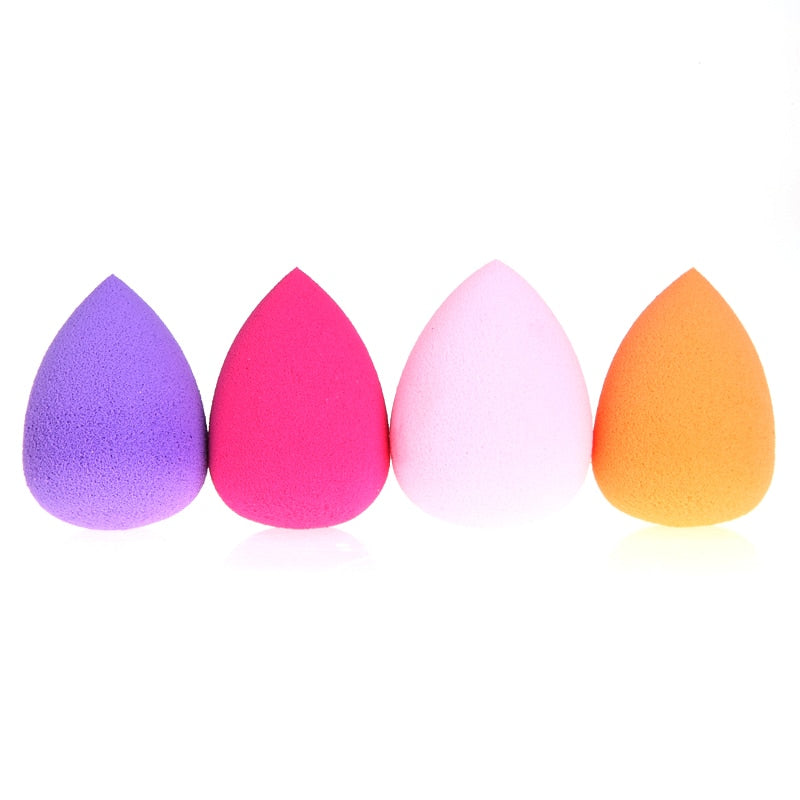 4Pcs/set Mini Beauty Soft Makeup Sponge Puff Face Nose Facial Foundation Base Liquid Powder Blending Drop Shape Cosmetic Tool