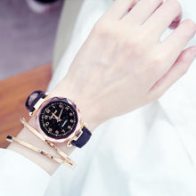 Load image into Gallery viewer, Quartz Wristwatches Fashion Starry Sky Women Watches  Leather Ladies Bracelet Watch
