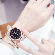 Load image into Gallery viewer, Quartz Wristwatches Fashion Starry Sky Women Watches  Leather Ladies Bracelet Watch
