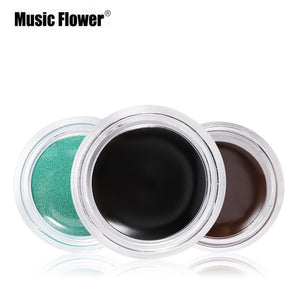 Music Flower 5 colors Waterproof Eyeliner Gel Eye Makeup Eye Liner With Brush 24 Hours Long-lasting Eyelid Black Cosmetic Gel