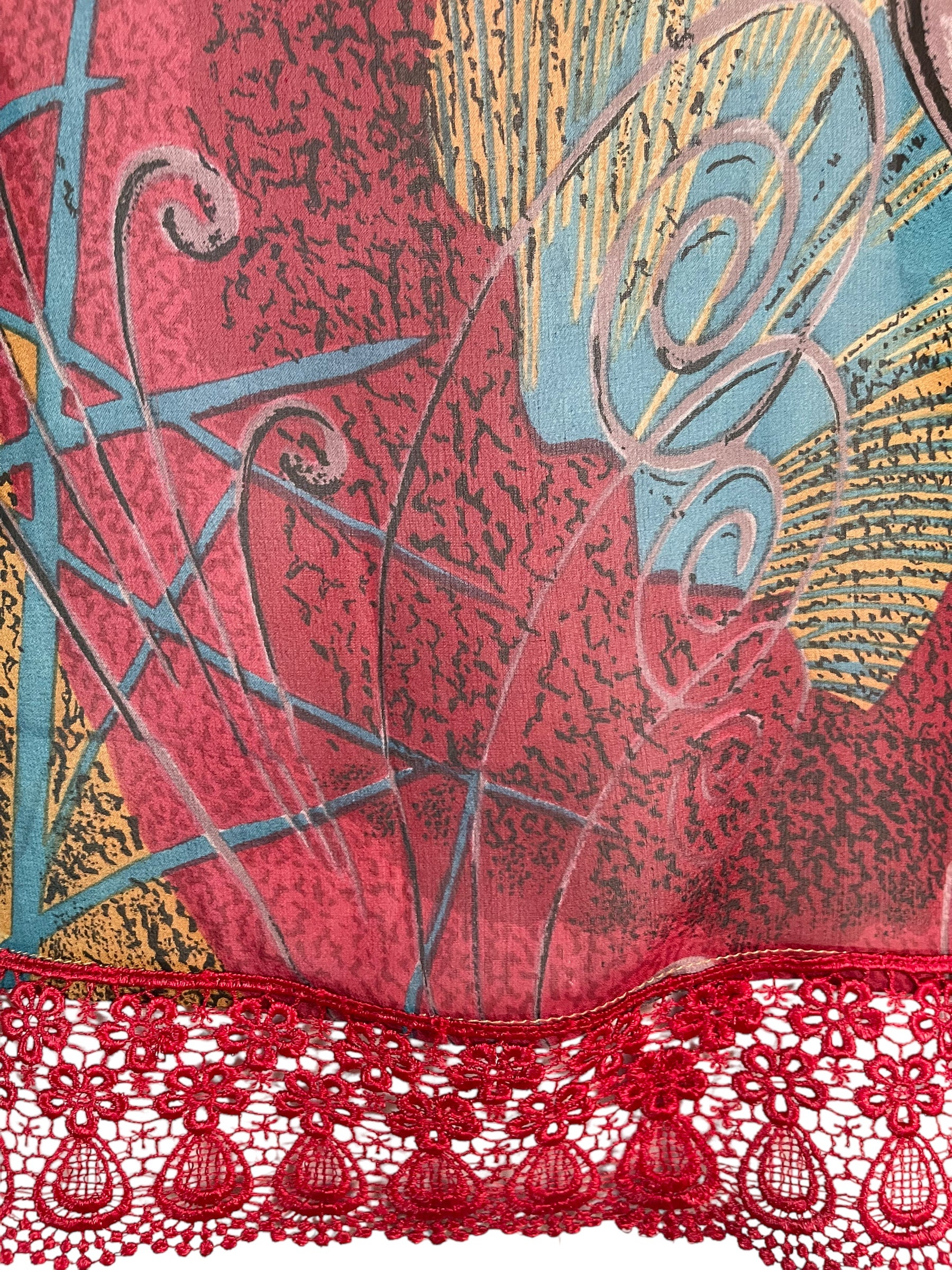 FINAL SALE PRG6265 Sheer Avatar Pure Silk Side Slit Top