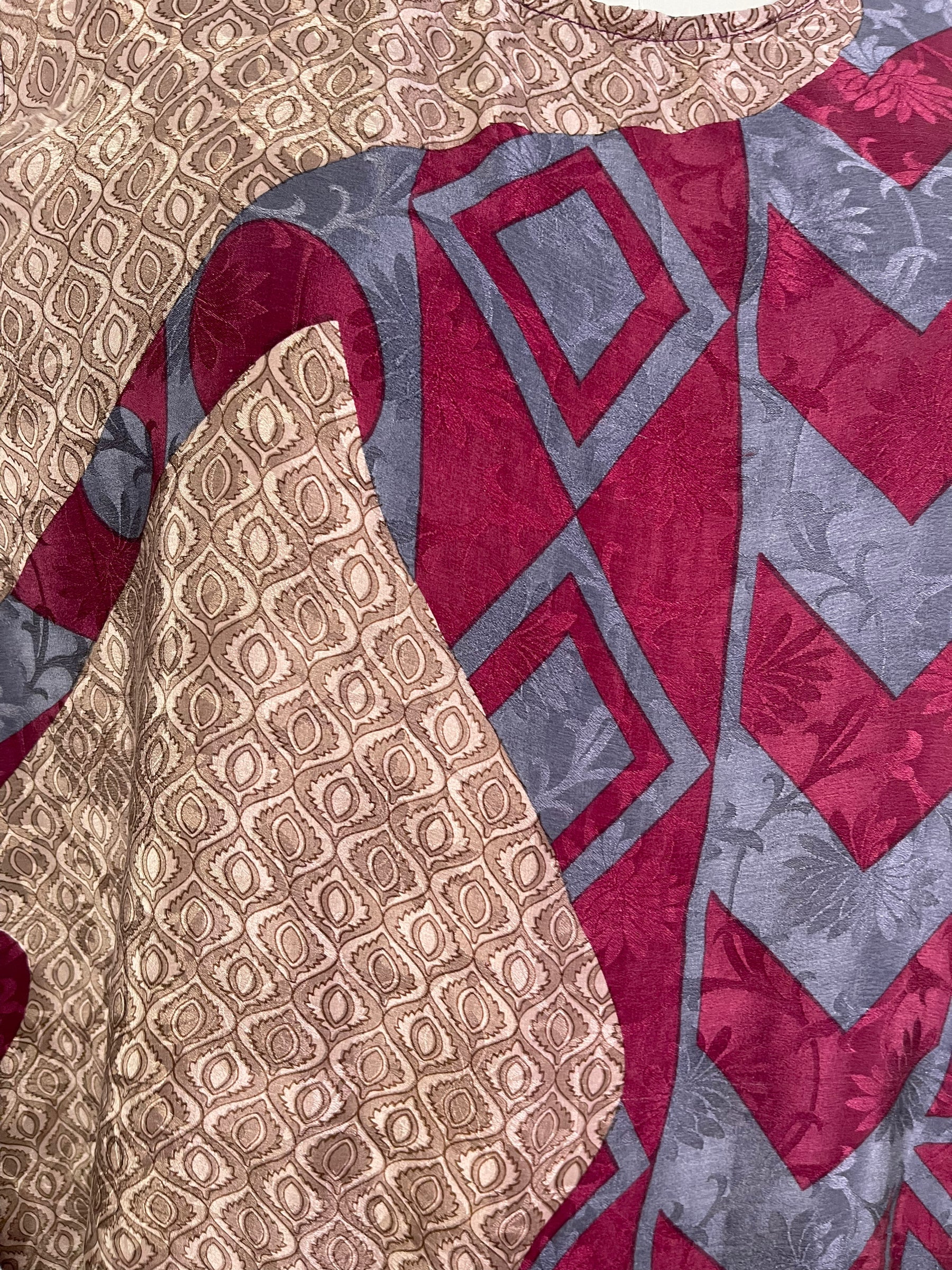 PRC6059 Avatar Pure Silk Self Pocket Tunic Dress