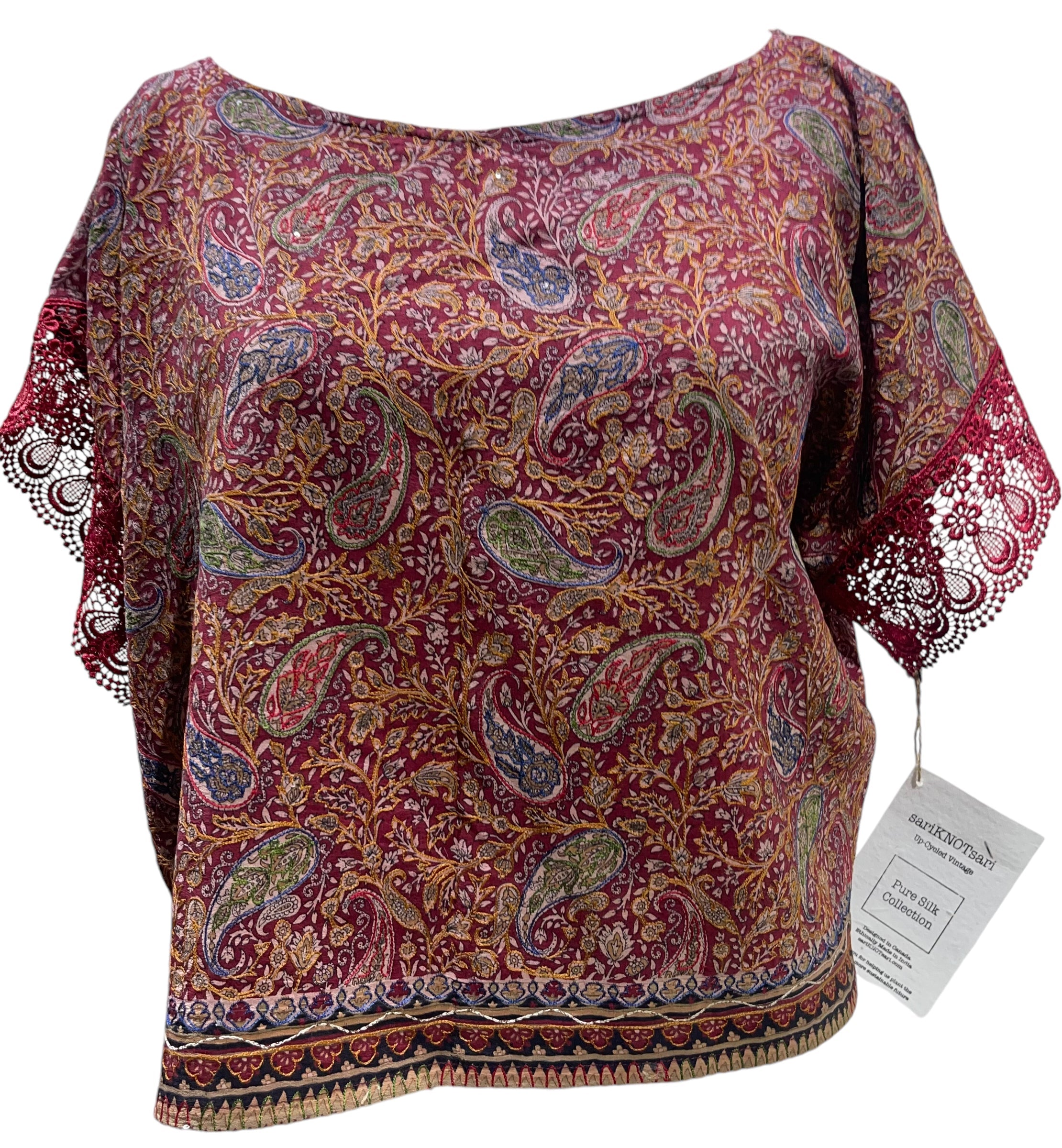 FINAL SALE PRC5046 Avatar Pure Silk Boxy Top