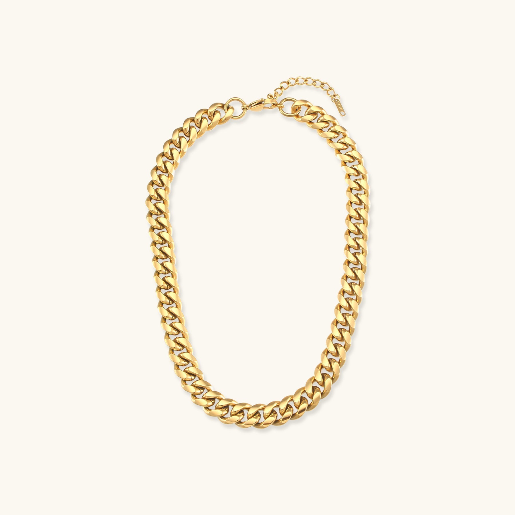 Chunky Chain Necklace in 18k Gold-Plated Stainless Steel – Hypoallergenic and Water Resistant