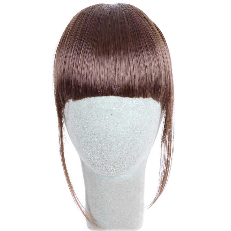 Clip-In Wispy Bangs Hair Extensions – High-Quality Synthetic Fiber, 6-Inch Length