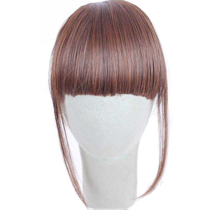 Clip-In Wispy Bangs Hair Extensions – High-Quality Synthetic Fiber, 6-Inch Length