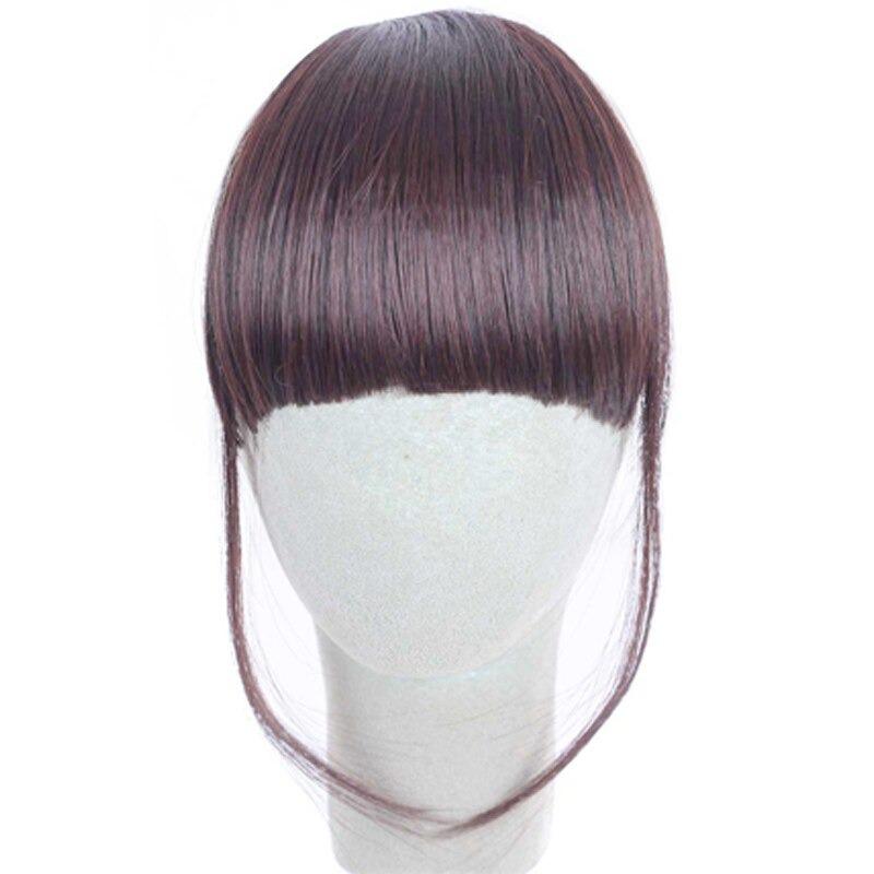 Clip-In Wispy Bangs Hair Extensions – High-Quality Synthetic Fiber, 6-Inch Length