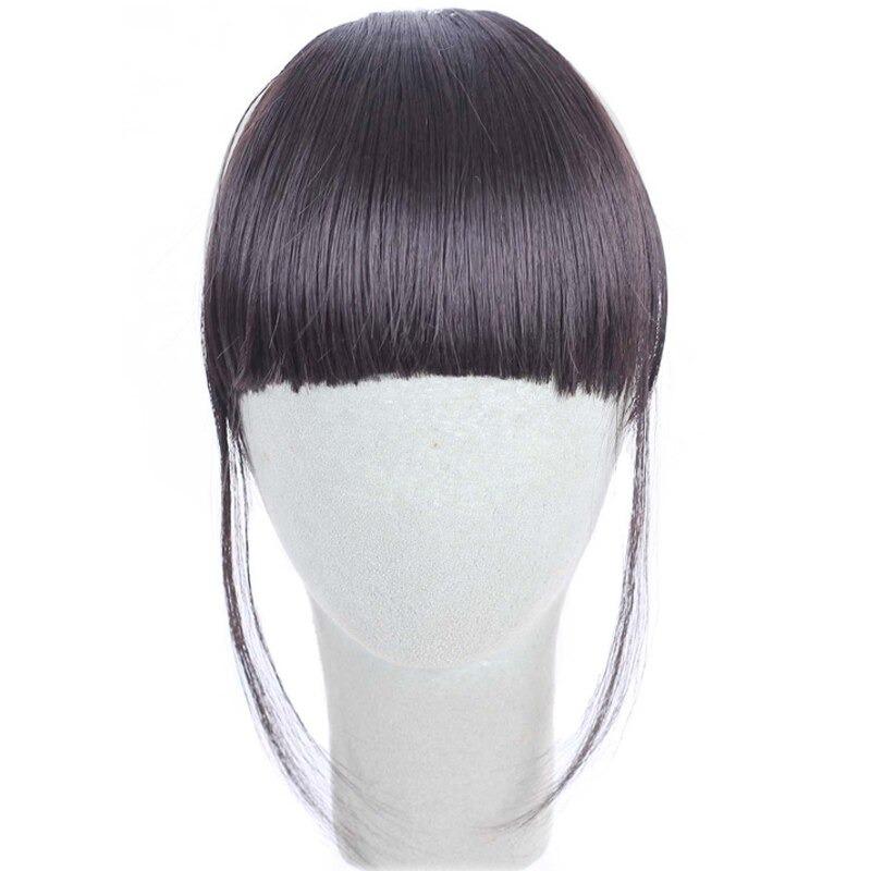 Clip-In Wispy Bangs Hair Extensions – High-Quality Synthetic Fiber, 6-Inch Length