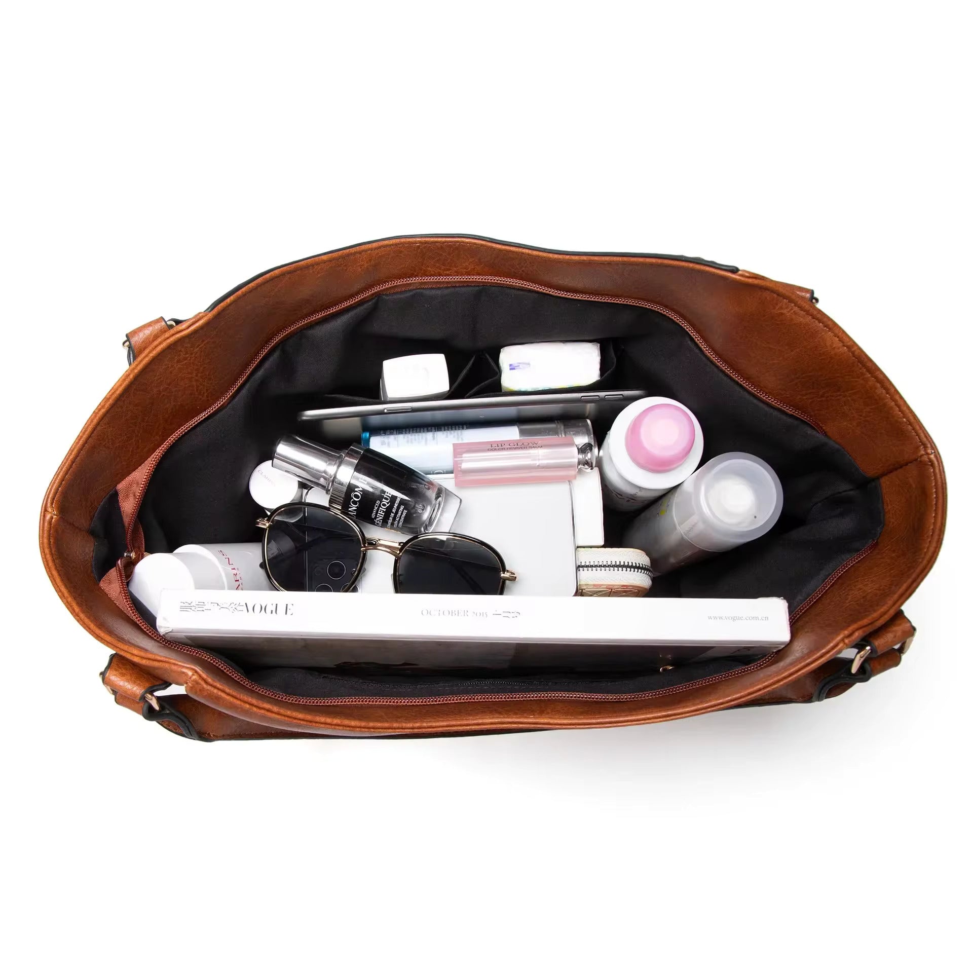 Women's Shoulder Bag Black Size Large Faux Leather