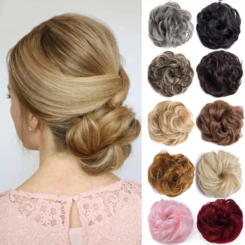 Curly Messy Bun Hair Wig Scrunchie Ponytail Extensions – Effortless Styling in Seconds