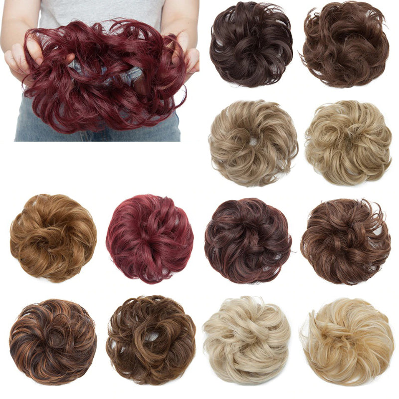 Curly Messy Bun Hair Wig Scrunchie Ponytail Extensions – Effortless Styling in Seconds