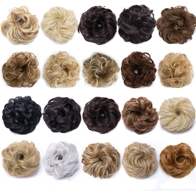 Curly Messy Bun Hair Wig Scrunchie Ponytail Extensions – Effortless Styling in Seconds