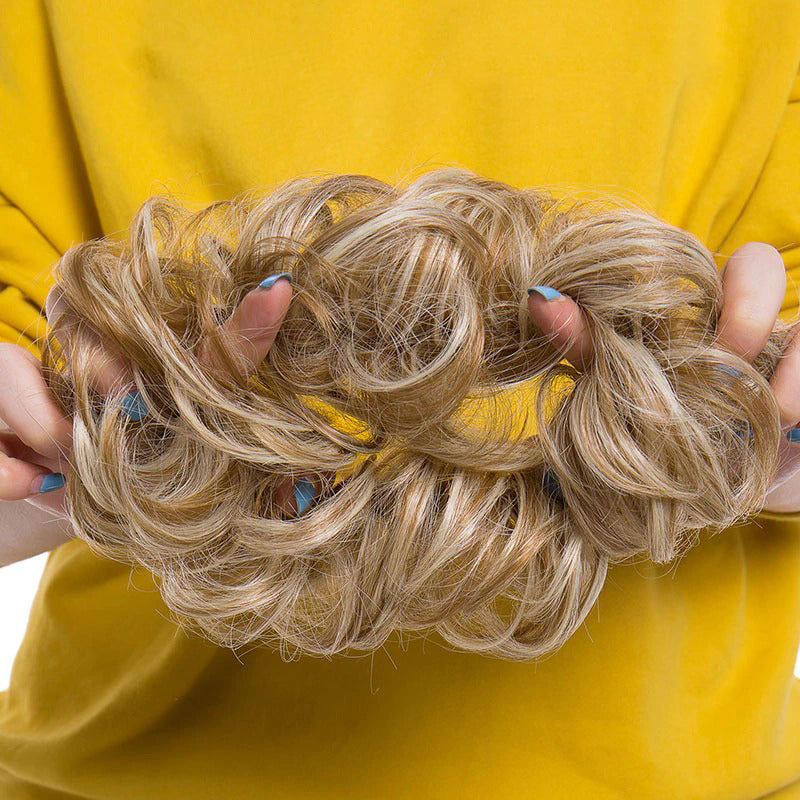 Curly Messy Bun Hair Wig Scrunchie Ponytail Extensions – Effortless Styling in Seconds