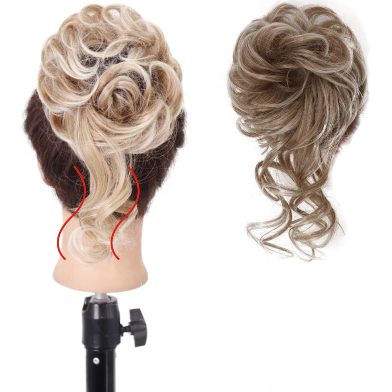 Curly Messy Hair Bun Scrunchie Extension Wig – Effortless Hair Accessory for Chic Style