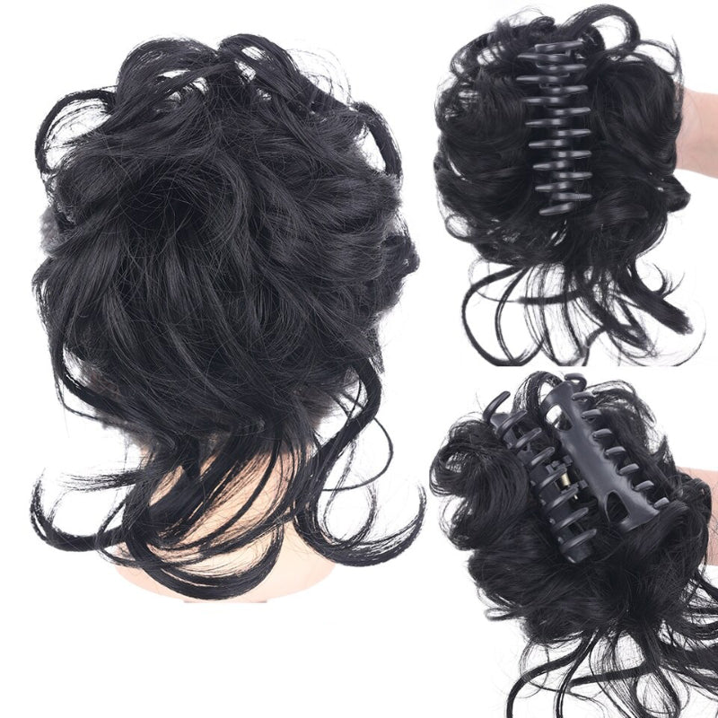 Curly Messy Ponytail Claw Clip-in Hair Bun Extension – Lightweight and Easy to Use