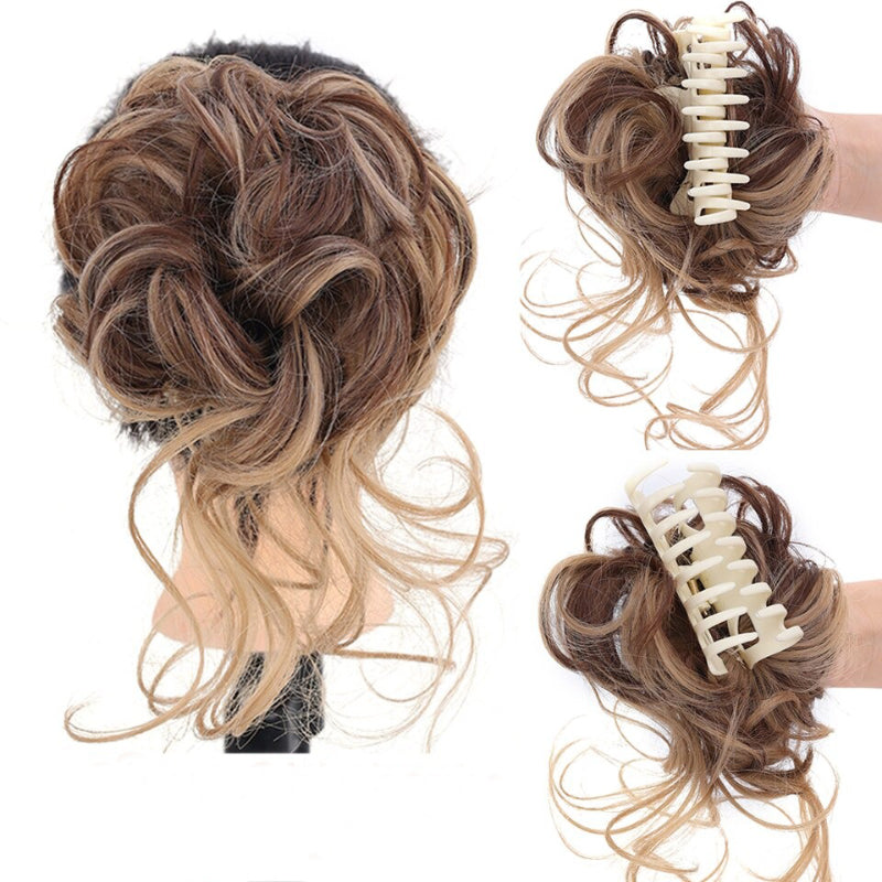 Curly Messy Ponytail Claw Clip-in Hair Bun Extension – Lightweight and Easy to Use