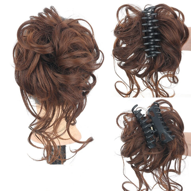Curly Messy Ponytail Claw Clip-in Hair Bun Extension – Lightweight and Easy to Use