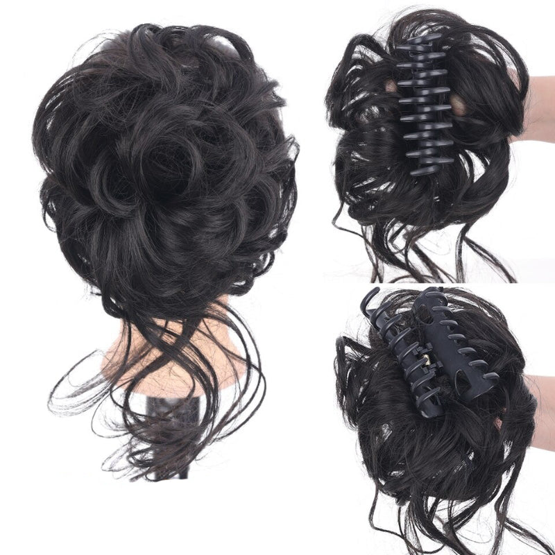 Curly Messy Ponytail Claw Clip-in Hair Bun Extension – Lightweight and Easy to Use