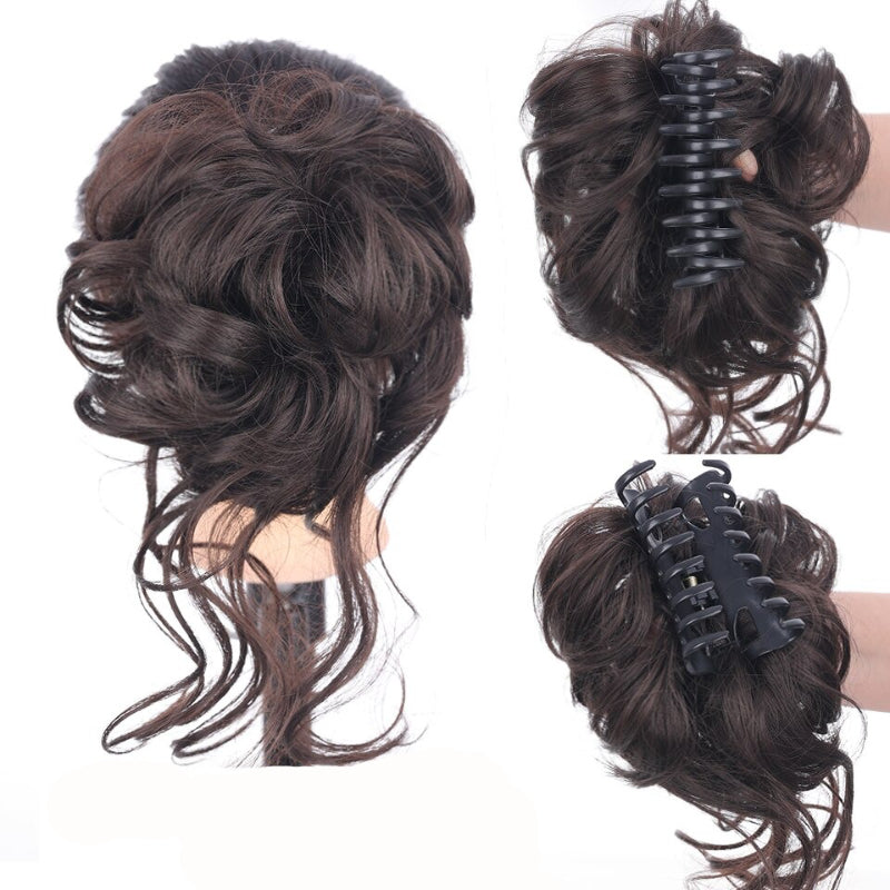 Curly Messy Ponytail Claw Clip-in Hair Bun Extension – Lightweight and Easy to Use