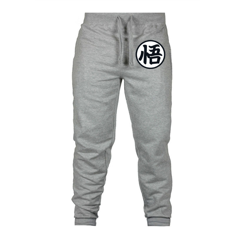 Casual Funny Print Dragon Ball Goku Mens Pants Cotton Autumn Winter Gray Men Joggers Sweatpants