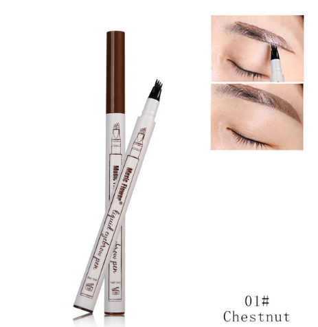 Music Flower Brand Makeup 3 Colors Fine Sketch Liquid Eyebrow Pen Waterproof Tattoo Super Durable Eye Brow