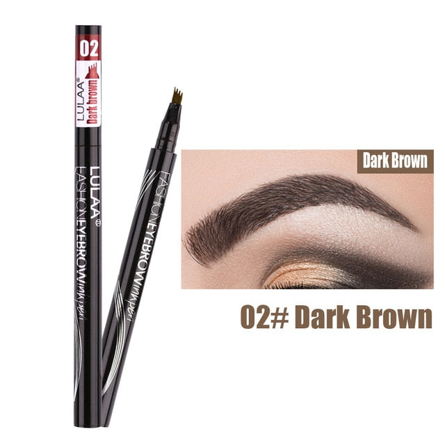 TINT MY 4-TIP BROW Liquid Eyebrow Pencil Waterproof Microblading Fork Tip Fine Sketch Eye Brow Tattoo Tint Pen Korean Cosmetics