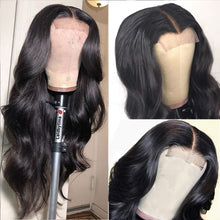 Load image into Gallery viewer, Brown Black Deep Wave Long Hair With Bangs Synthetic Wigs For Women Christmas Heat Resistant Thick Wig Gift
