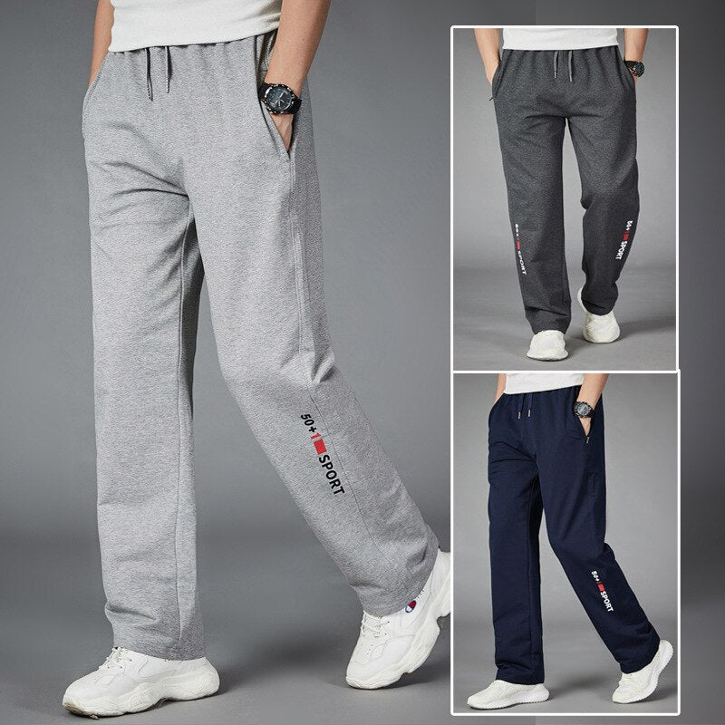 Men Running Pants Joggers Sweatpant Spring Autumn Jogging Sport Trousers Loose Homewear Fitness Straight Breathable