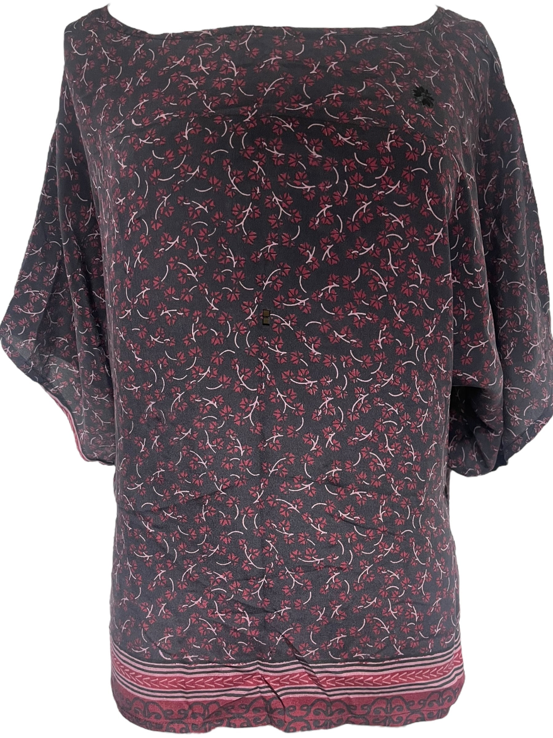 FINAL SALE PRC4142 Avatar Pure Silk Side Slit Top