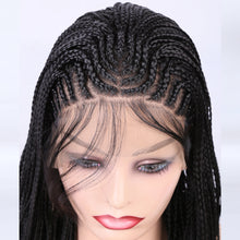 Load image into Gallery viewer, Braided Wigs Three Strand Lotus Dreadlocks Women's Chemical Fiber Front Lace Wig Headgear Lace Wigs
