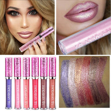 Load image into Gallery viewer, Makeup Diamond Shine Metallic Lipstick Charming Long Lasting Tattoo Liquid Glitter Powder Lipgloss Cosmetics
