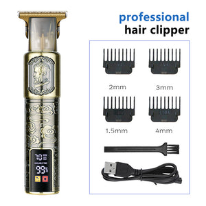 T9 Hairdresser With LCD Display Electric Hair Clipper Household Large Screen Digital Display Electric Hair Clipper Carving Oil Head Shaver Hair Clipper