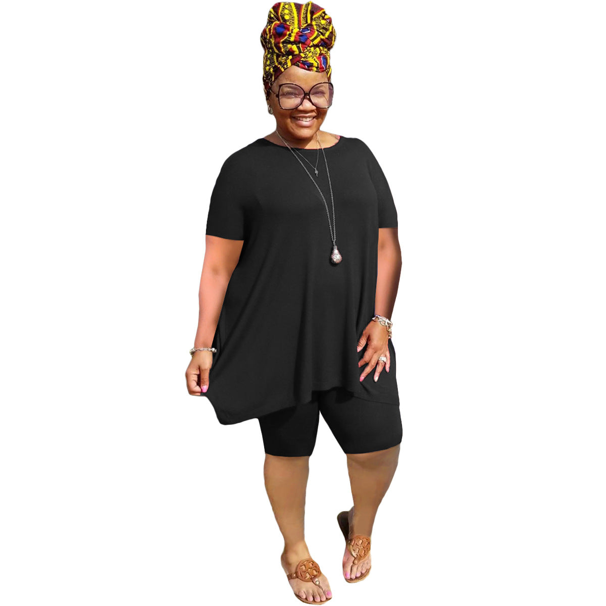 New Fashion Women's Plus Size 5XL Solid Color Casual Suit