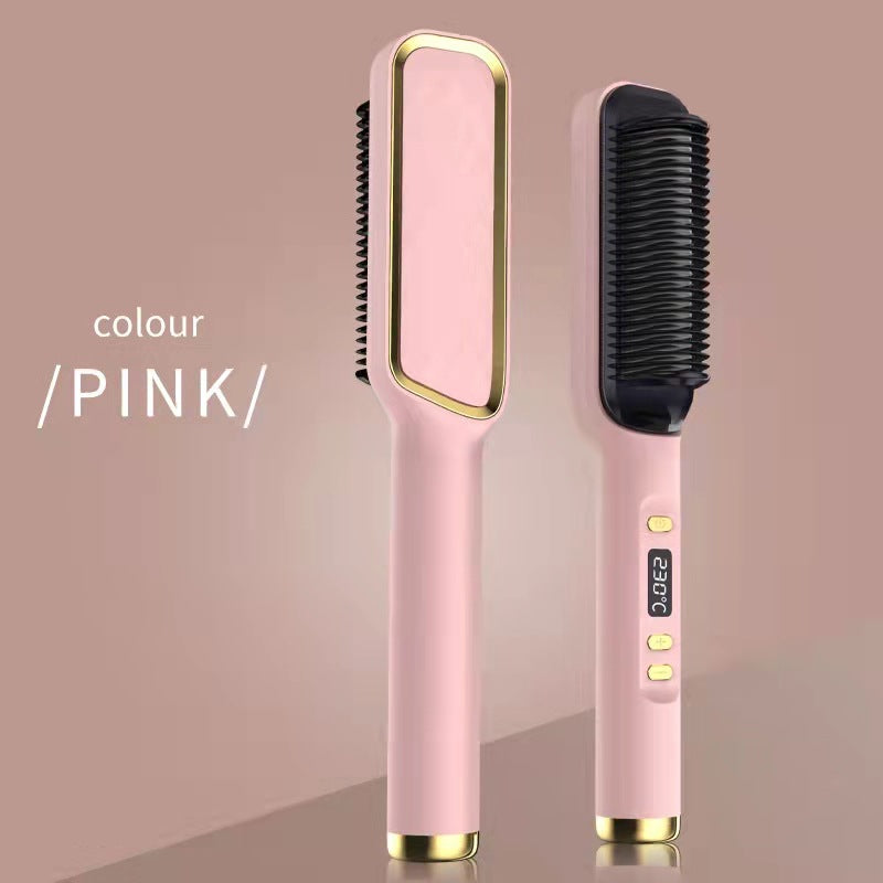 New Product Straight Hair Comb Negative Ion Does Not Hurt Hair Straight Hair Curly Hair Dual-Use Electric Heating Curling Iron Hair Straightener Home