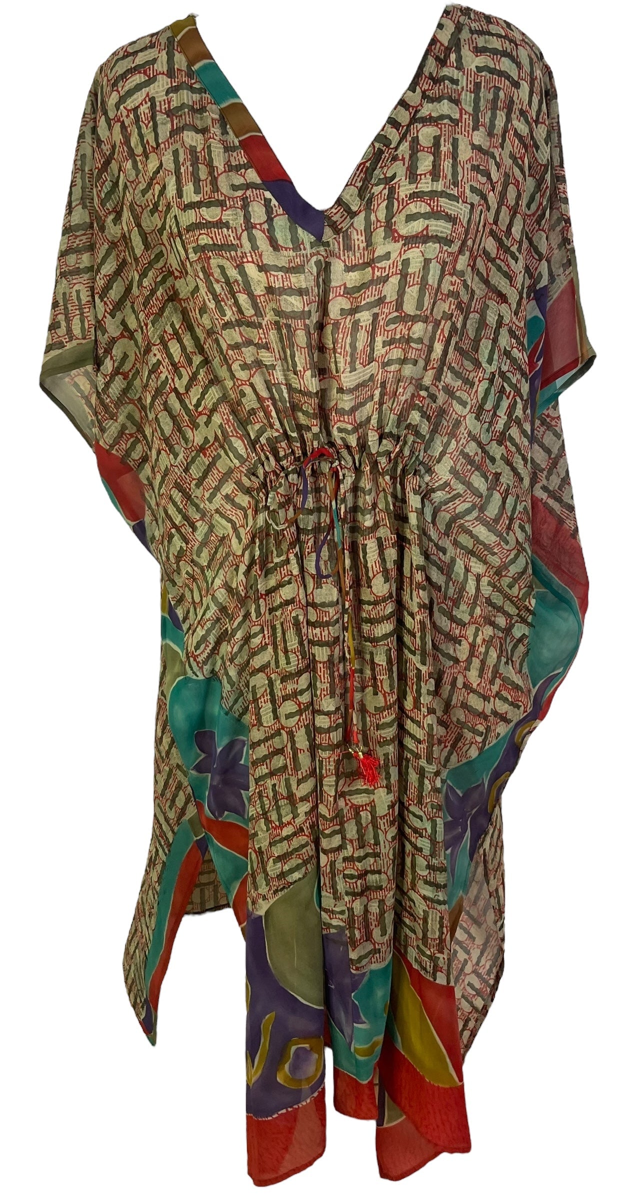 PRG6784 Sheer Avatar Pure Silk Maxi Kaftan