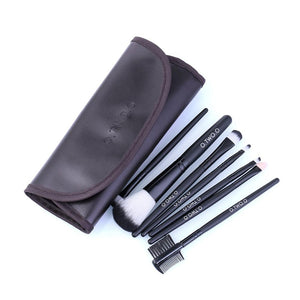 O.TWO.O 7pcs/lot Cosmetics Brush Set Beauty Eye Primer Powder Blush Brush Soft Synthetic Hair With PU Leather Case Send Random