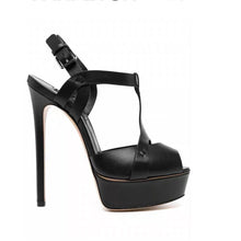 Load image into Gallery viewer, Cross Belt Leather Roman Sandals Womens Slim High Heels Platform High Heels Womens Sandals
